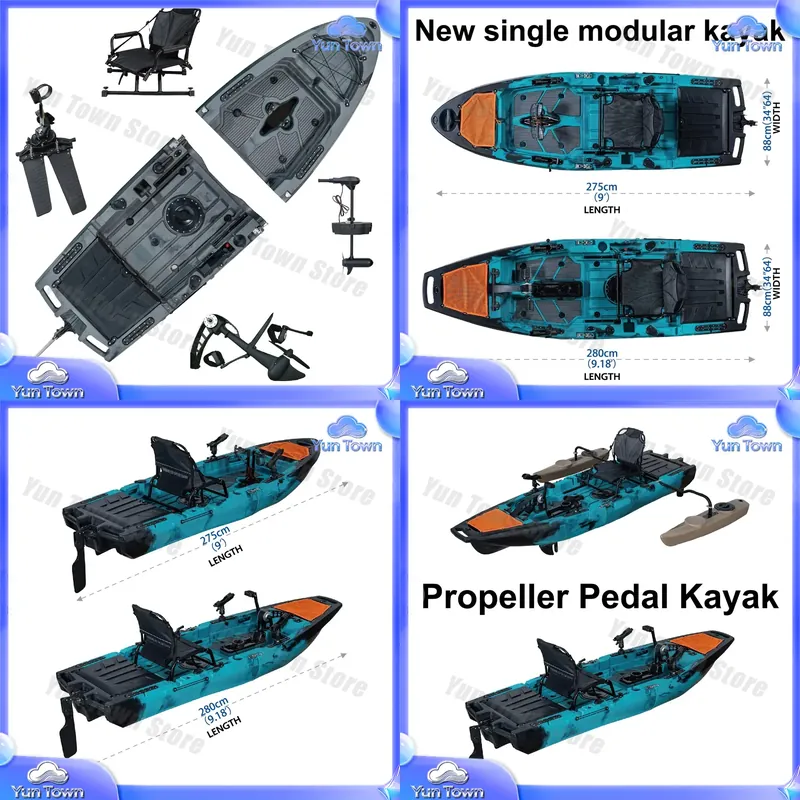 Fishing Kayak Sit In - Modüler Kayak 9.5ft Üstten Oturmalı Pedal