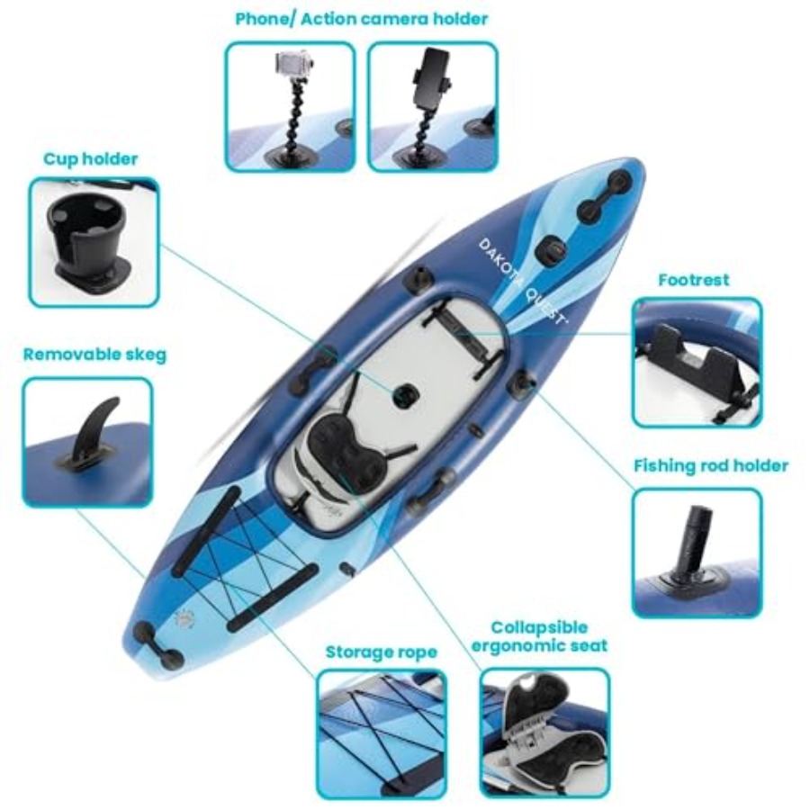Sit-On-Top Şişme Kayak Dakota  - Fishing Kayak Sit In incelemesi ve fiyatı